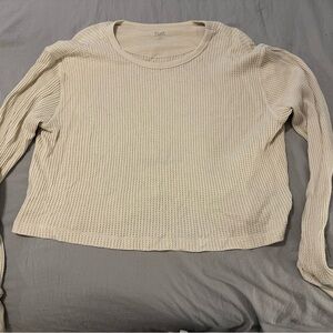 Women's Cream Long Sleeve Top